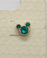 DISNEY MAY Birthstone Earrings with Emerald Green Stone