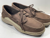 Sperry Leather Boat Shoes Dark Brown Boys 6M LT WEAR