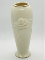 Lenox Bud Vase Ivory with Gold Trim 8"