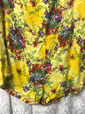 Body Central Shorts Romper One Shoulder Strap Yellow Floral Ladies S