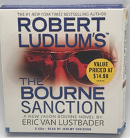 AUDIO BOOK ON CD - ROBERT LUDLUM - The Bourne Sanction - A New Jason Bourne Novel