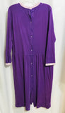 Arlene Packwood ( LT WEAR-LOOSE THREADS ) Purple Snap Back House Gown Ladies XL