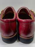 NEW! Aerogreen Golf Shoe Made in Italy Vintage Style White with Burgundy Accent Ladies 38/7.5