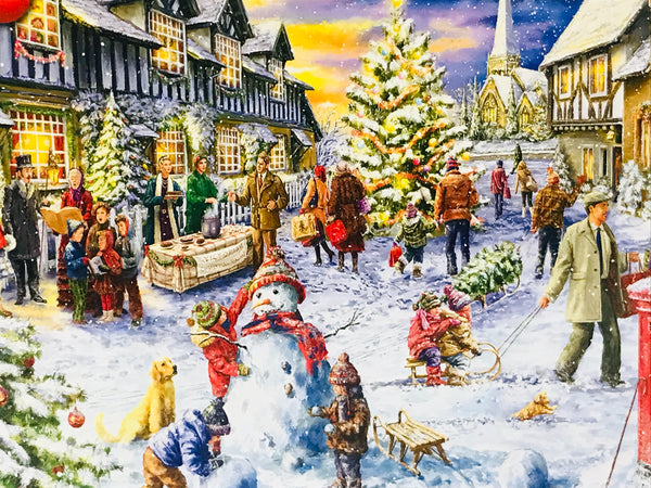 OPEN BOX/UNCOUNTED PUZZLE: 1000 PC Snowy Village