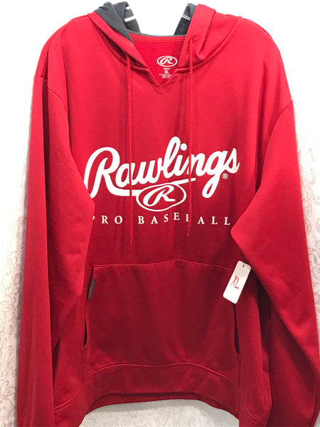 Rawlings Pro Baseball Hoodie Red Adult XL