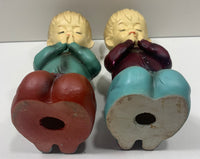 Vintage Norleans Japan Ceramic Praying TWIN BOYS 7"