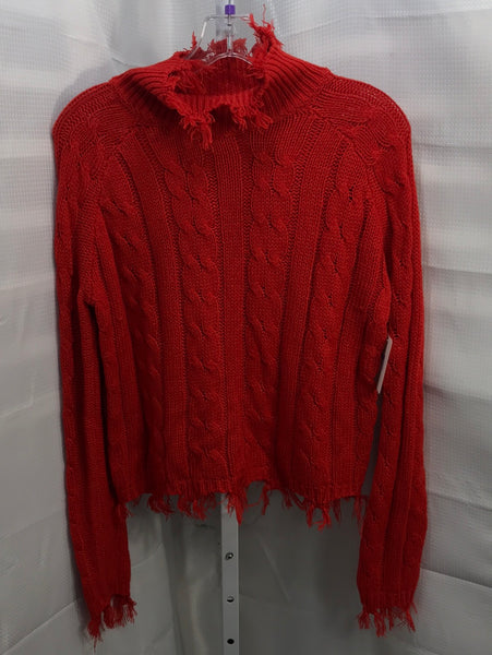 Poof Appearl Vibrant Red Sweater Juniors M