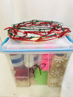 14 Gallon Tote FULL of Crafting Ribbon & Tulle Lots of Wreath Making Supplies!