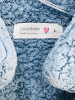 Beautees Full Zip Soft Sherpa Like Jacket Baby Blue Girls L