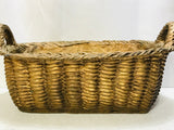 Resin Planter Basket Design Painted Gold Chip on Corner 17" x 12"