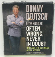 AUDIO BOOK ON CD - DONNY DEUTSCH - Often Wrong, Never in Doubt