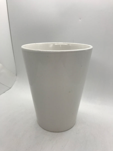 White Ceramic Garden Pot 6.5"