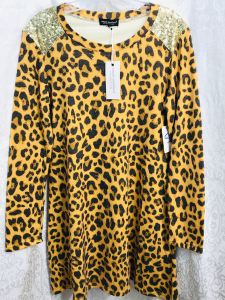 NWT! Simply Southern Animal Print Dress Ladies S