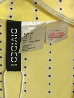 NWT! H&M Divided Dress Yellow with little black Dots Ladies L