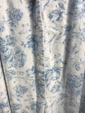 Vintage Lanz of Salzburg Flannel Nightgown White with Blue Flowers Ladies L (Lt Staining/Picking)