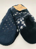 NEW! Northeast Outfitters Cozy Cabin Slipper Socks Blue & Black MENS 8-12.5