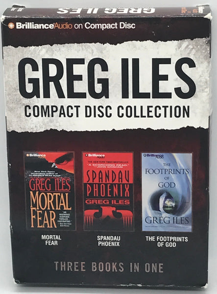 AUDIO BOOK ON CD - GREG ILES - 3 Book COLLECTION - Mortal Fear, Spandau Phoenix, The Footprints of GOD