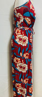 NWT! As U Wish Romper Flower Short Pants Burgundy with Orange & Blue Flowers Juniors M