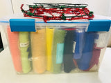 14 Gallon Tote FULL of Crafting Ribbon & Tulle Lots of Wreath Making Supplies!