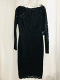 NWT! Lulus Dress Black Lace Form Fitting Long Sleeve Ladies M