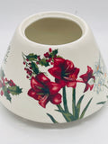 Ceramic White Floral Candle Shade 4" x 6"