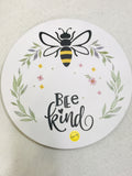 Wooden Decorative Lazy Susan BEE KIND 14"