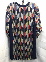 JoyJoy Blue Triangle Pattern Dress Ladies M