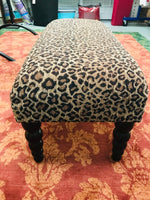 Leopard Print Bench Seat  39.5" x 17" x 16.5" (Local Pick Up)