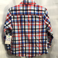 Gymboree Red and Blue Plaid Shirt Boys 3T