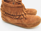 Minnetonka Brown Suede Moccasins Girls  13