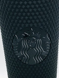 EUC NO STRAW Starbucks Plastic 2021 Black Matte Studded Venti Tumbler, 24 oz