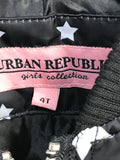 Urban Republic Black and White Star Jacket Girls 4T