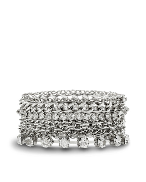 Chico's SIlver Tone Multi Strand Bracelet