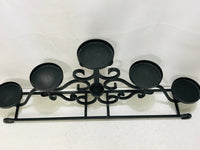 Wrought Iron 5 Pillar Candle Holder Great for a Fireplace 26"