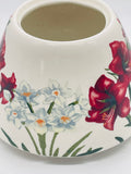 Ceramic White Floral Candle Shade 4" x 6"