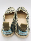 Toms Camouflage Pattern Slip On Shoes Girls 12Y