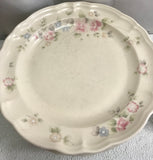 VINTAGE Pfaltzgraff Stoneware Plate Set 14 PC TEA ROSE Pink Flowers