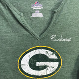 Majestic Greenbay Packers Green Shirt Juniors S