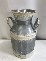 Decorative Rustic Tin Milk Can Vase 13" x 8"