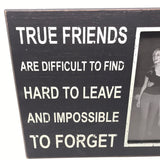 Wooden "True Friends..." Wall Art w/ 5" x 7" Picture Window