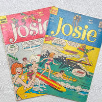 Comic Book Archie Series: 1970 Josie 2 Book Set 36, 37 WORN