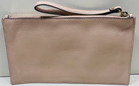 Michael Kors Jet Set Wristlet Purse/Wallet/Clutch Rose Pink Pebble Grain Leather 9.5"