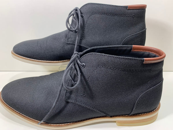 EUC Calvin Klein Blue Cushioned Alory Round Toe Lace-up Chukka Boot Navy Blue Mens 11