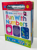 Fun with Numbers Write & Wipe Activity Book with Black Marker