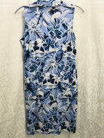 Expressions Dress Blue Hawiian Tank Dress Ladies 8