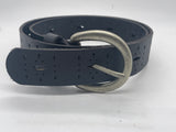 Ladies Black Leather Belt Perforated S/M 38"