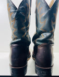 Double H AG7 ICE Roper Cowboy Boot Steel Toe Green/Brown Mens 9.5 SHOWS WEAR