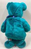 2000 TY Beanie Buddies Collection Teddy Bear 14" TEDDY Teal Green