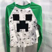 Mojang Green Minecraft Shirt Boys XS 4/5