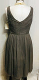 EUC J Crew Bridesmaid/Prom/Ball Dress Sheer Gray Knee Length Ladies 8